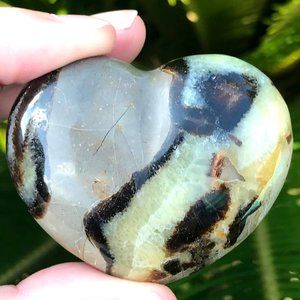 Septarian Dragon Stone Puffy Heart Crystal - A5